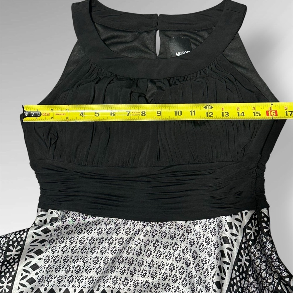 Black and White High Low Halter Sundress Sz 14 - Picture 4 of 11